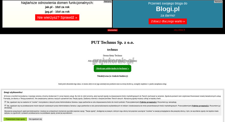 PRZEDSIĘBIORSTWO USŁUG TECHNICZNYCH TECHNUS SP Z O O